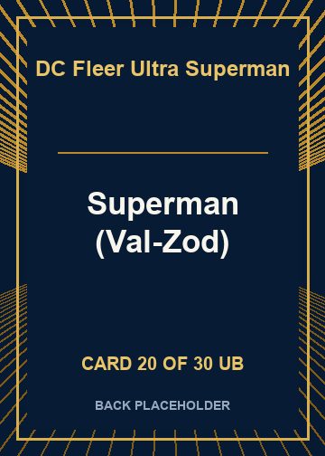 Superman (Val-Zod) back card image