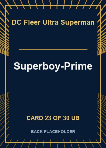 Superboy-Prime back card image