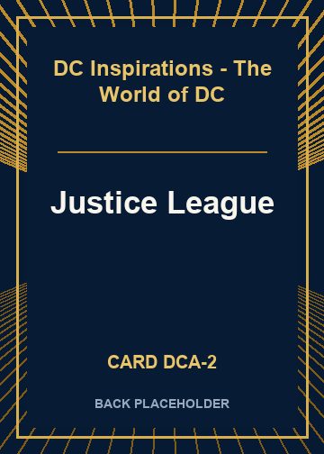 Justice League back card image