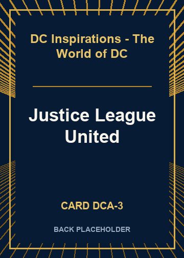 Justice League United back card image