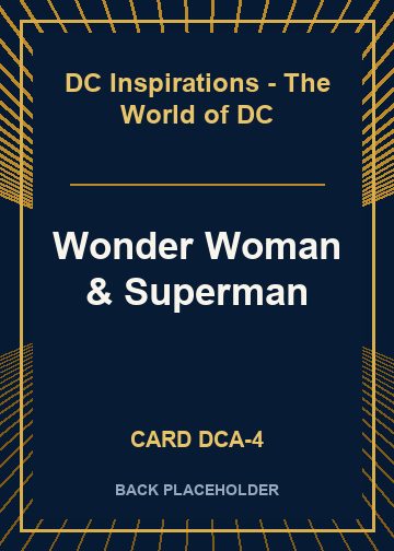 Wonder Woman & Superman back card image