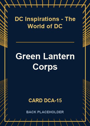 Green Lantern Corps back card image