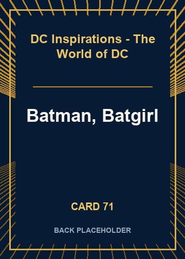 Batman, Batgirl back card image