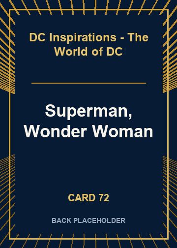 Superman, Wonder Woman back card image
