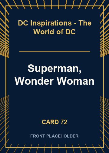 Superman, Wonder Woman front card image