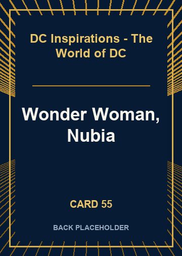 Wonder Woman, Nubia back card image