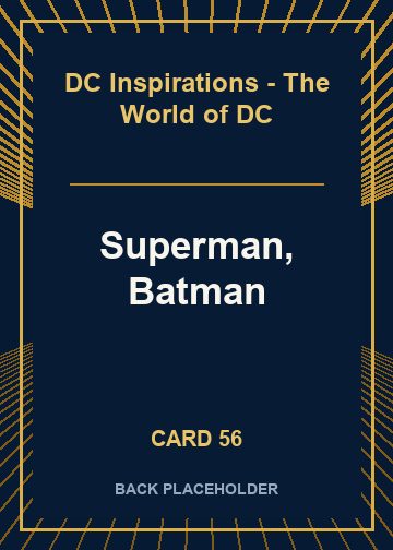 Superman, Batman back card image