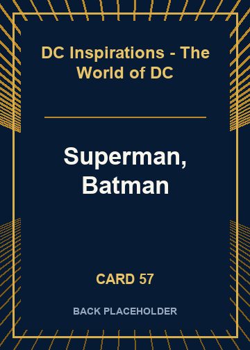 Superman, Batman back card image