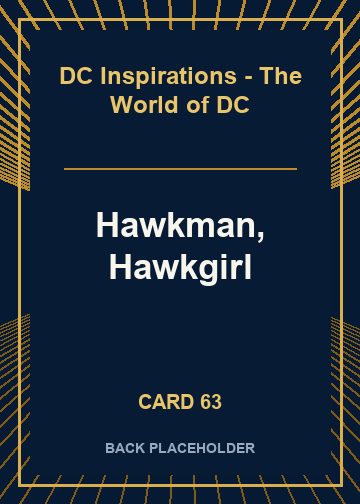 Hawkman, Hawkgirl back card image