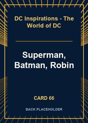 Superman, Batman, Robin back card image