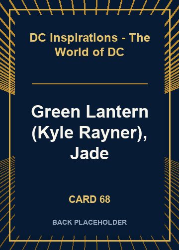 Green Lantern (Kyle Rayner), Jade back card image