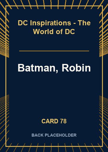 Batman, Robin back card image