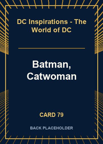 Batman, Catwoman back card image