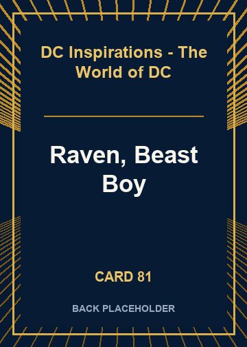 Raven, Beast Boy back card image