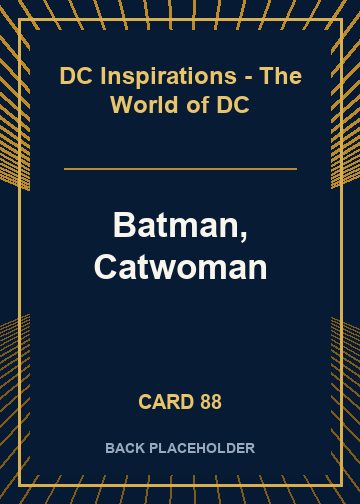 Batman, Catwoman back card image
