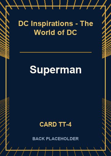 Superman back card image
