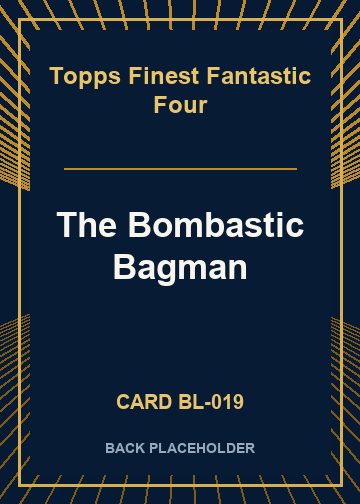 The Bombastic Bagman back card image