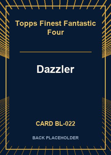 Dazzler back card image