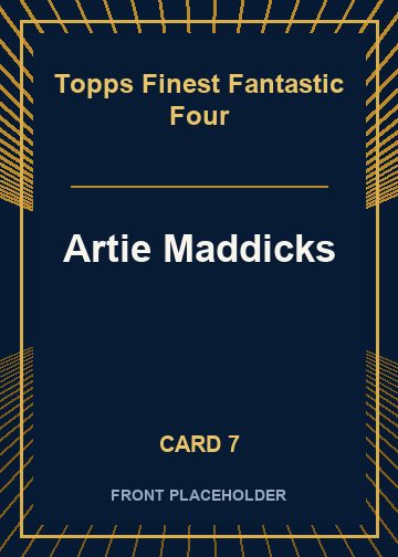 Artie Maddicks front artwork