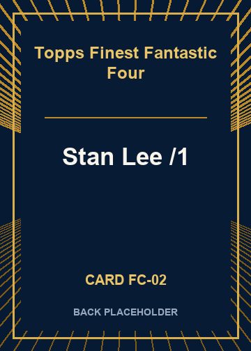Stan Lee /1 back card image