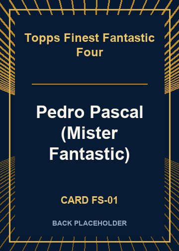 Pedro Pascal (Mister Fantastic) back card image