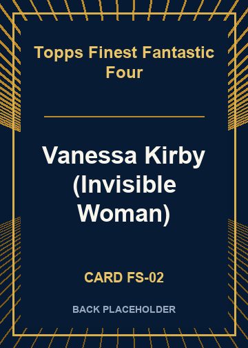 Vanessa Kirby (Invisible Woman) back card image
