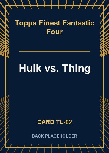 Hulk vs. Thing back card image