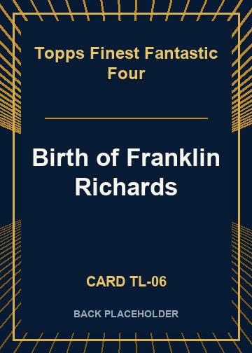 Birth of Franklin Richards back card image