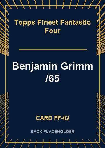 Benjamin Grimm /65 back card image