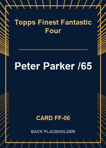 Peter Parker /65 back card image
