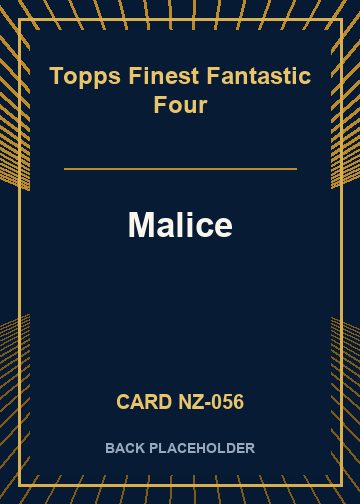 Malice back card image