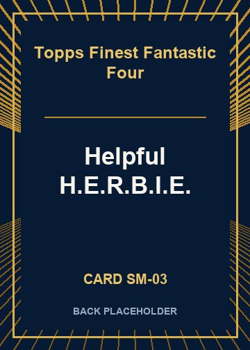 Helpful H.E.R.B.I.E. back card image
