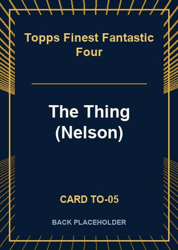 The Thing (Nelson) back card image