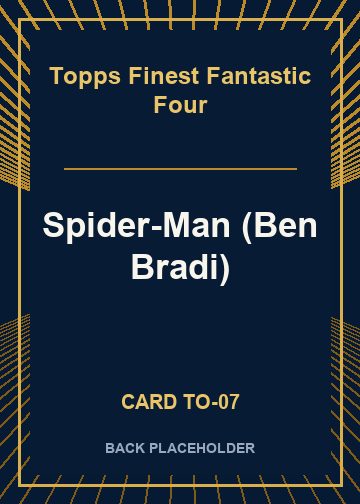 Spider-Man (Ben Bradi) back card image