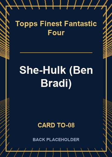 She-Hulk (Ben Bradi) back card image
