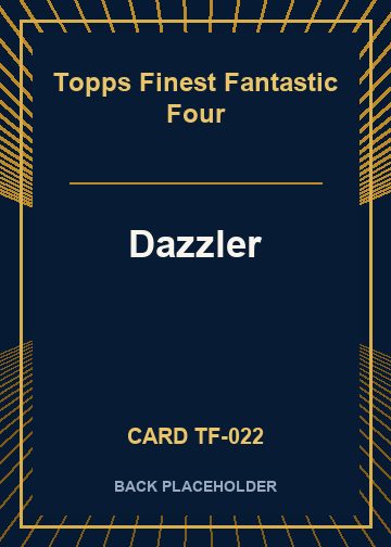 Dazzler back card image