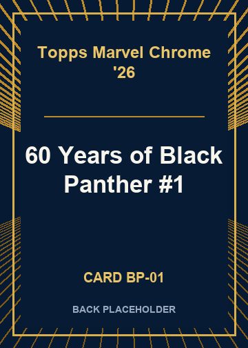 60 Years of Black Panther #1 back card image