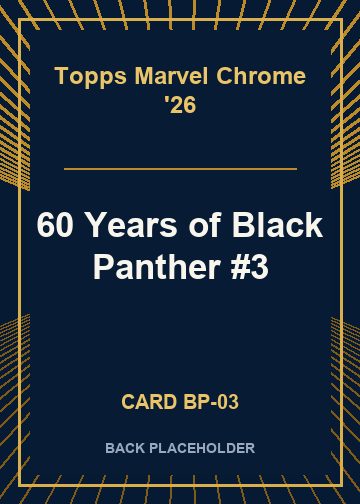 60 Years of Black Panther #3 back card image