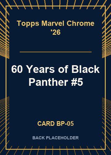 60 Years of Black Panther #5 back card image