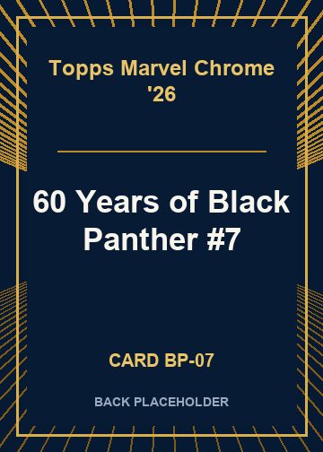 60 Years of Black Panther #7 back card image