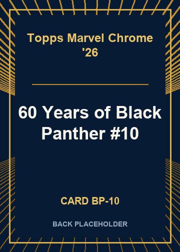 60 Years of Black Panther #10 back card image