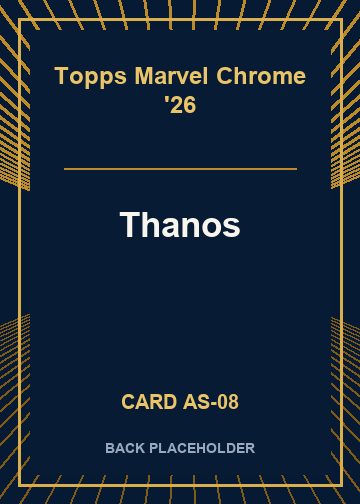 Thanos back card image