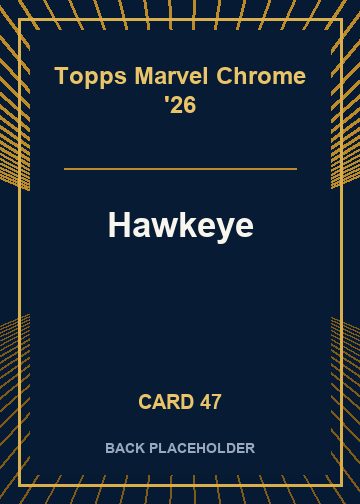 Hawkeye back card image