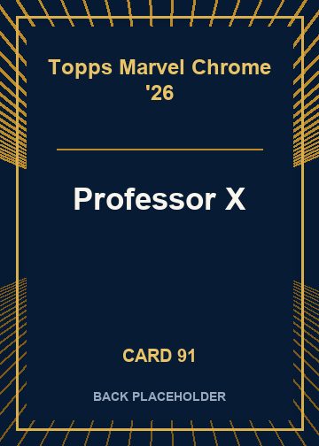 Professor X back card image