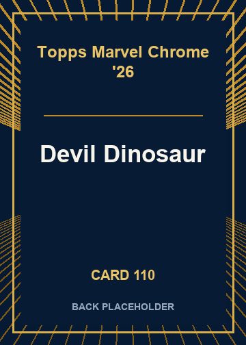 Devil Dinosaur back card image