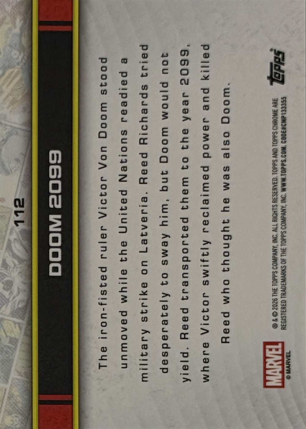 Doom 2099 back card image
