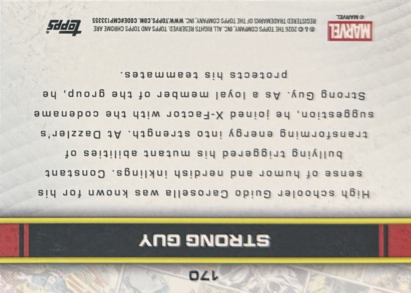 Strong Guy back card image