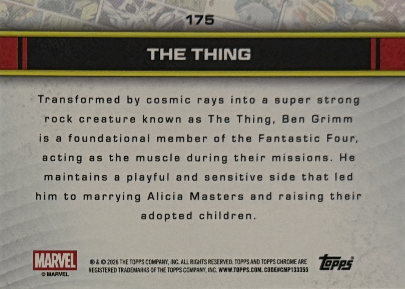 The Thing back card image