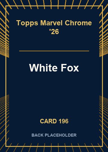 White Fox back card image