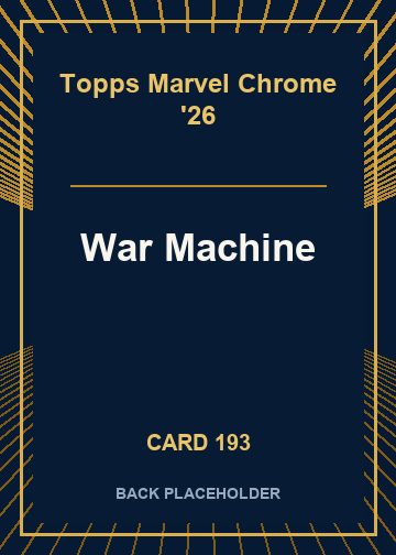 War Machine back card image
